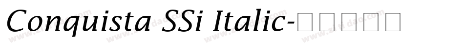 Conquista SSi Italic字体转换